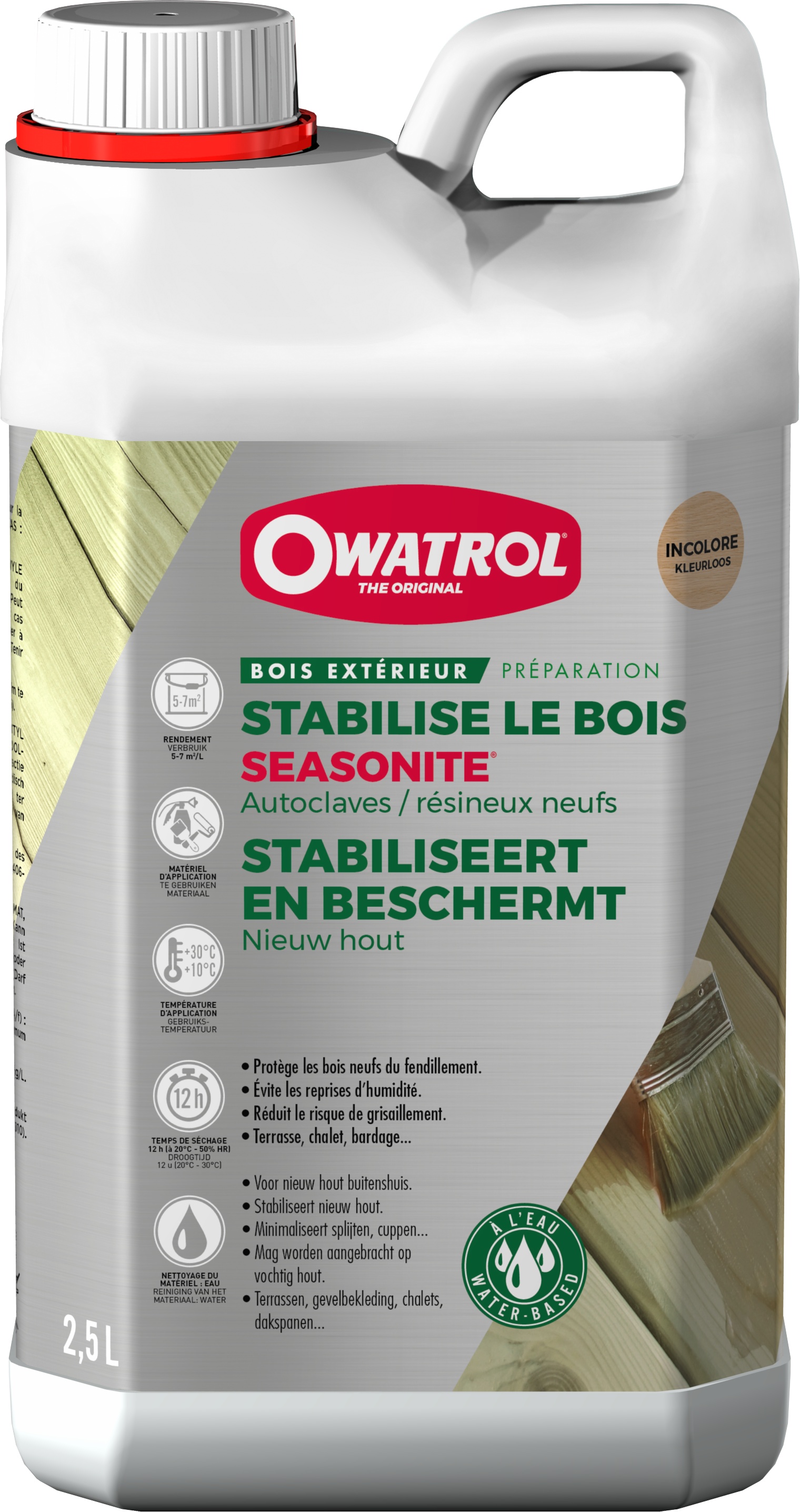 Stabilisateur pour bois neufs Owatrol SEASONITE 15 litres