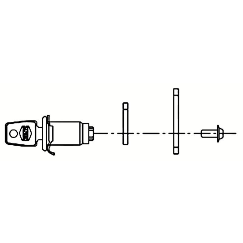 023720 Serrure traditionnelle longue pour boîtes aux lettres
