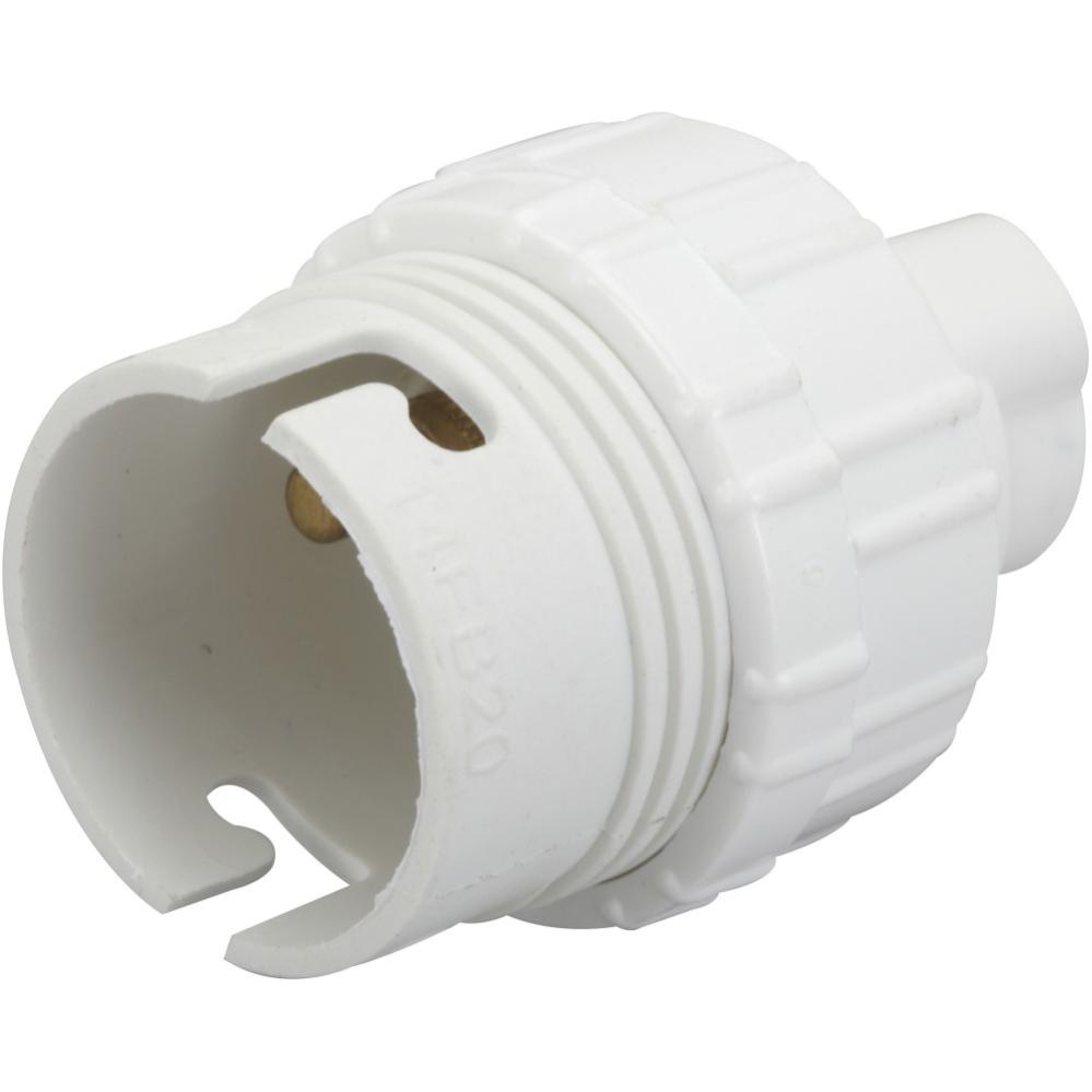 Lot de 3 douilles électriques b22 a baïonette pvc blanc ZENITECH