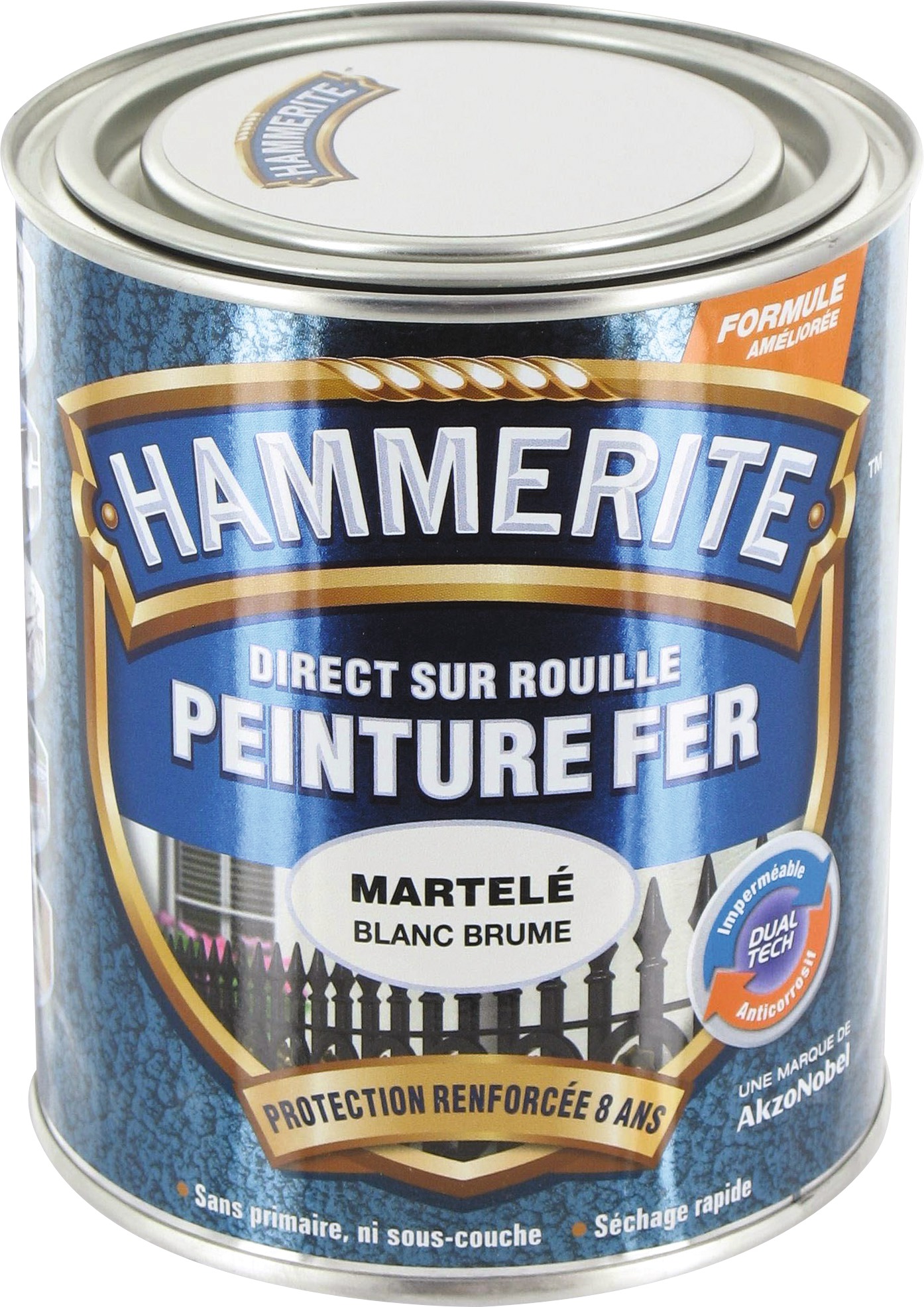 Peinture Martelée Hammerite - Boîte 750 Ml - Blanc