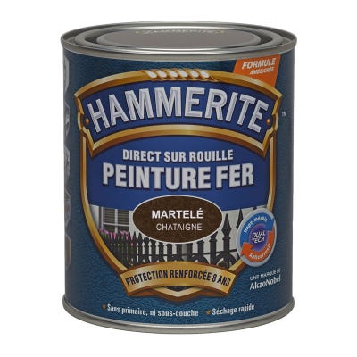 Peinture martelée Hammerite - Boîte 750 ml - Gris ardoise