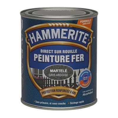 Peinture martelée Hammerite - Boîte 750 ml - Noir