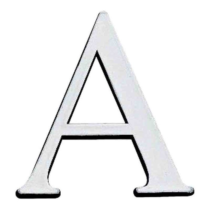 Lettre "A" adhésive plastique relief couleur or 0