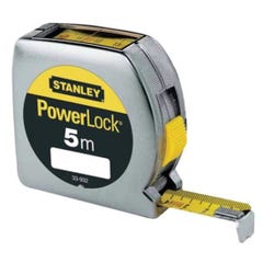Mètre Powerlock lecture directe STANLEY 5m x 19mm - 0-33-932