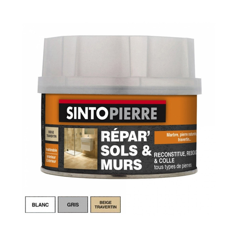 Mastic + durcisseur Répar' Sols et Murs - Pot de 280g - SintoPierre