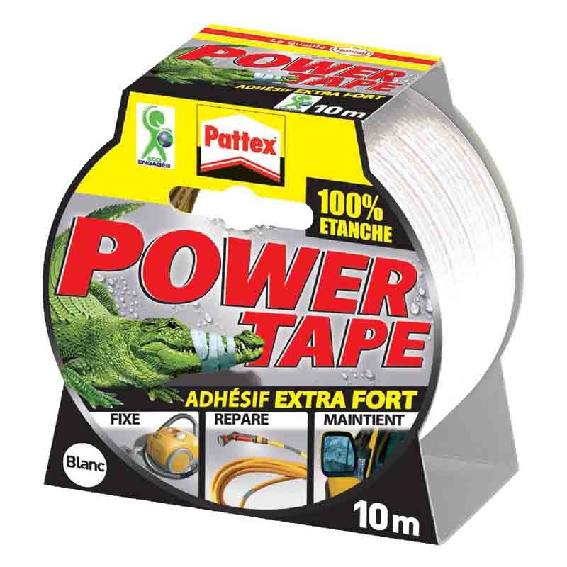 Adhésif super puissant "Power tape" Blanc - 50 mm x 10 m 0