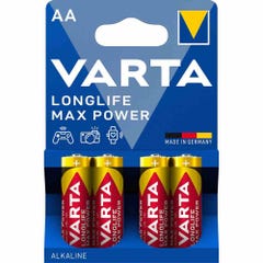 4 Piles LongLife VARTA AA Max Power Alcaline 5