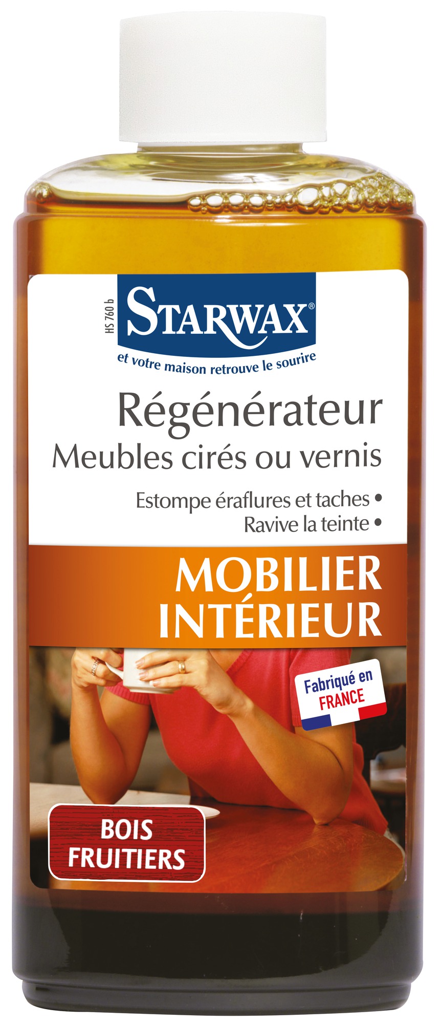 Régénérateur meubles cirés-vernis Starwax - Flacon 200 ml - Bois fruitier