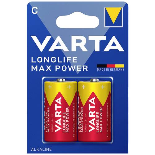 2 Piles LongLife VARTA LR14 Max Power Alcaline 2