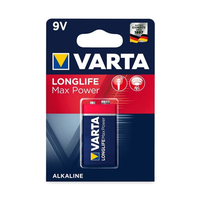 Pile LongLife VARTA 9V Max Power Alcaline 1