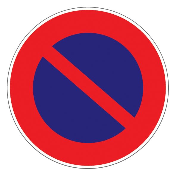Panneau d’interdiction rond 300mm ''Stationnement interdit'' - NOVAP - 4060309 0