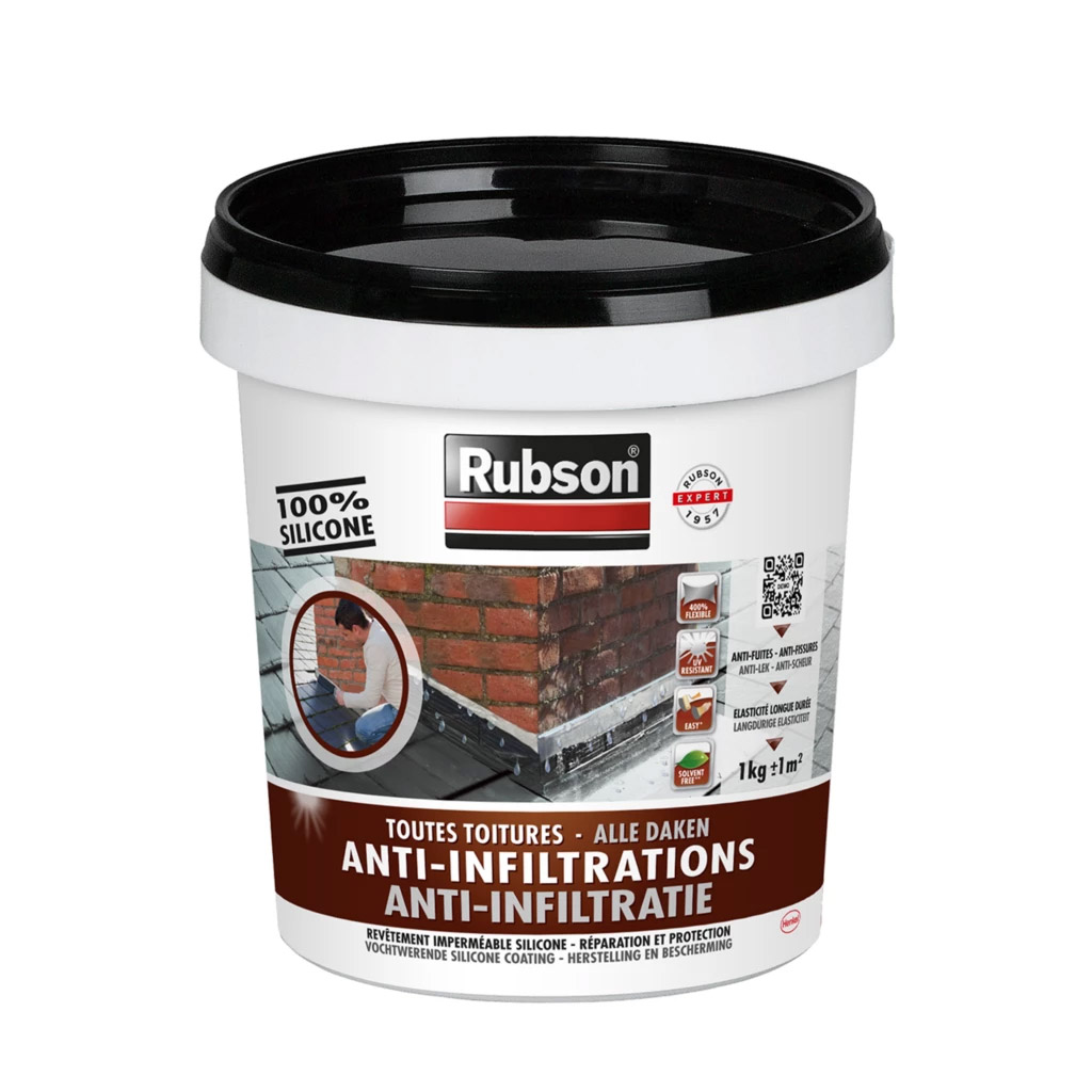 Revêtement étanchéité toiture Anti infiltration gris - 1kg