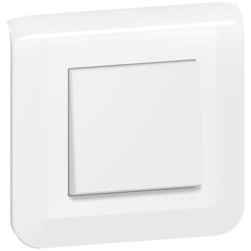 Interrupteur ou va-et-vient Mosaic 10A blanc complet avec plaque LEGRAND 2