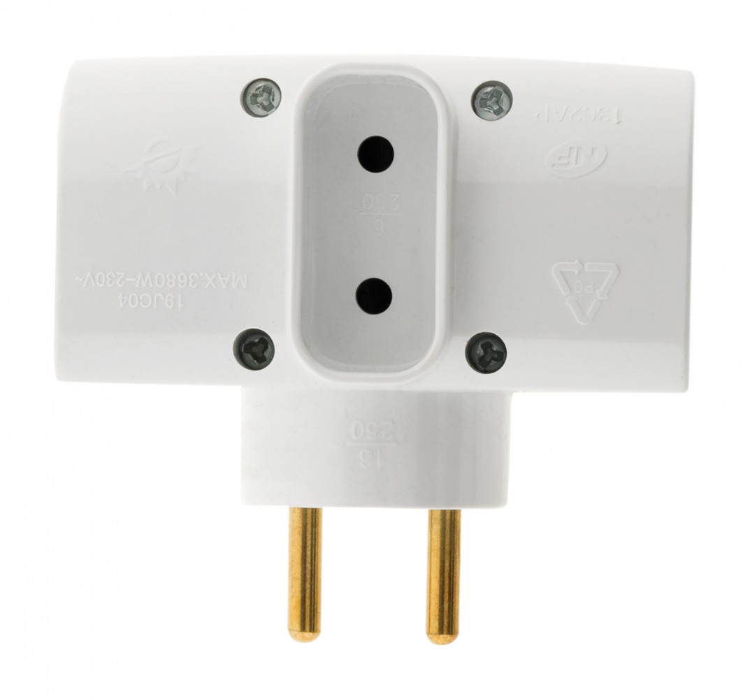 Triplite sans fil, 3 prises blanc ZENITECH