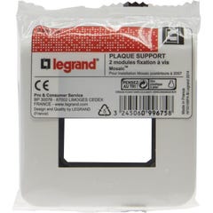 Legrand Leg99675 Plaque Support Pour 2 Modules Fixation À Vis Mosaic 1