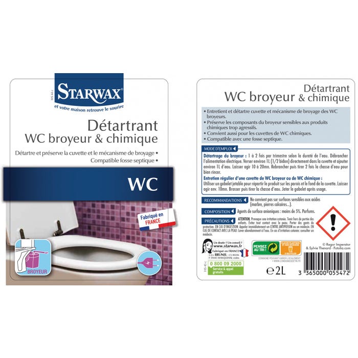 Détartrant wc et broyeurs STARWAX 2 l 1