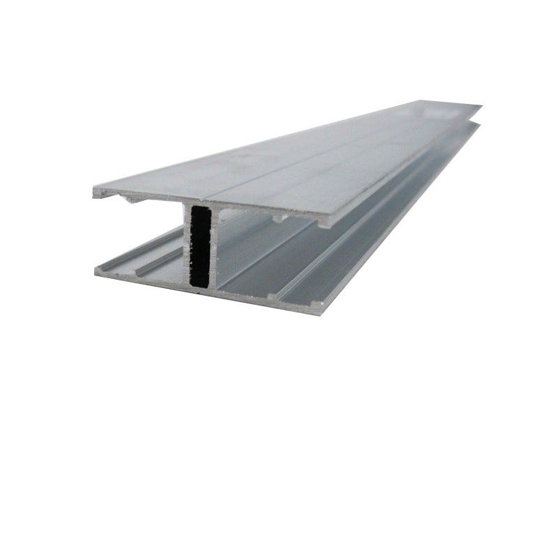 Profil jonction monobloc (en H) - toiture polycarbonate Aluminium, E : 16 mm, L : 4 m 0