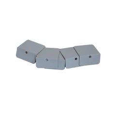 Arrêts aluminium pour profil de bordure toiture polycarbonate (x5) Aluminium, E : 16 mm 0