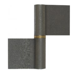 Paumelle de grille acier brut, H.80 x L.80 x P.15 mm 0