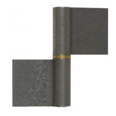 Paumelle de grille acier brut, H.100 x L.90 x P.16 mm 0