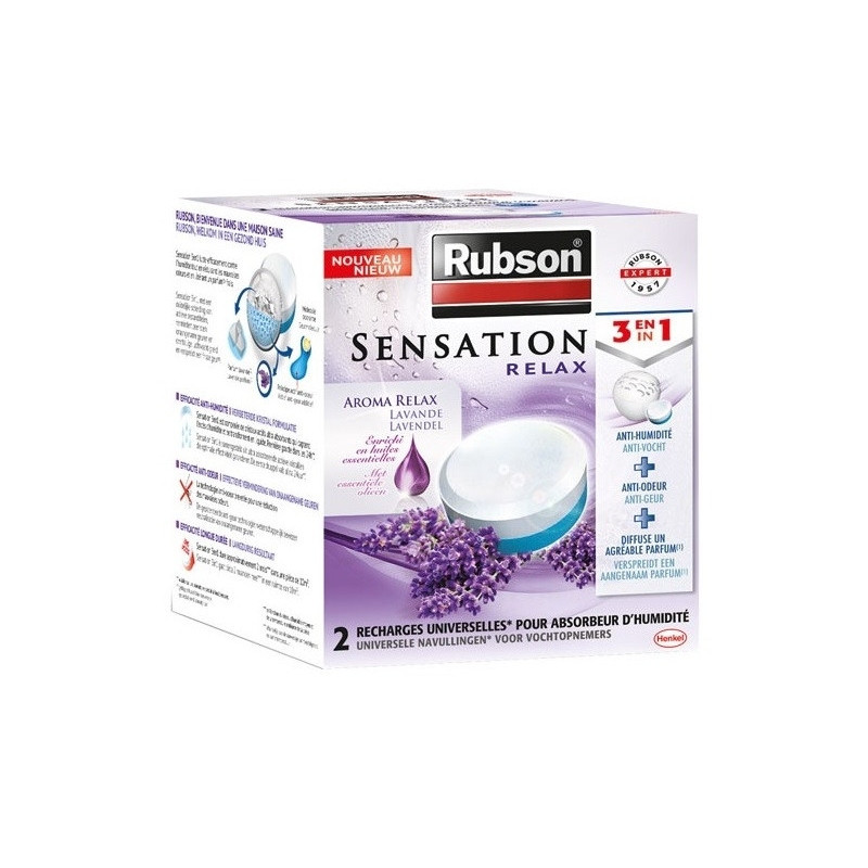 2 Recharges absorbeur sensation rubson - Senteur: Lavande relax