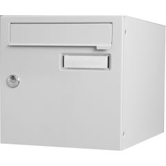 Boîte aux lettres normalisée 2 portes extérieur RENZ acier gris brillant