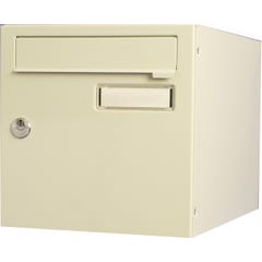 Boîte aux lettres normalisée 2 portes extérieur RENZ acier beige brillant