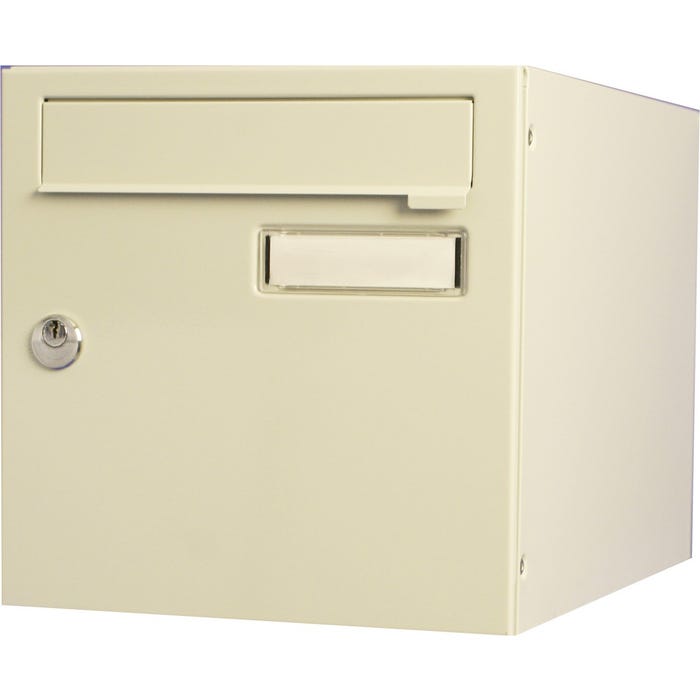 Boîte aux lettres normalisée 2 portes extérieur RENZ acier beige brillant 0