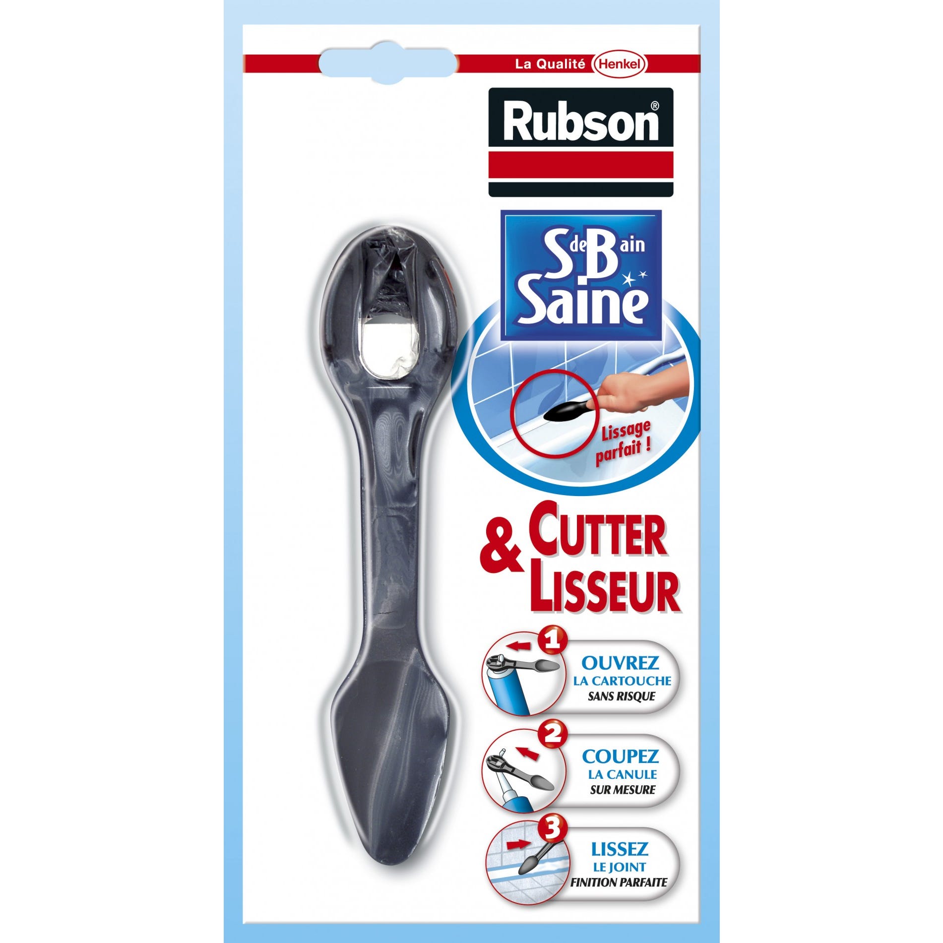 Cutter lisseur pour joint silicone de salle de bains, RUBSON 0