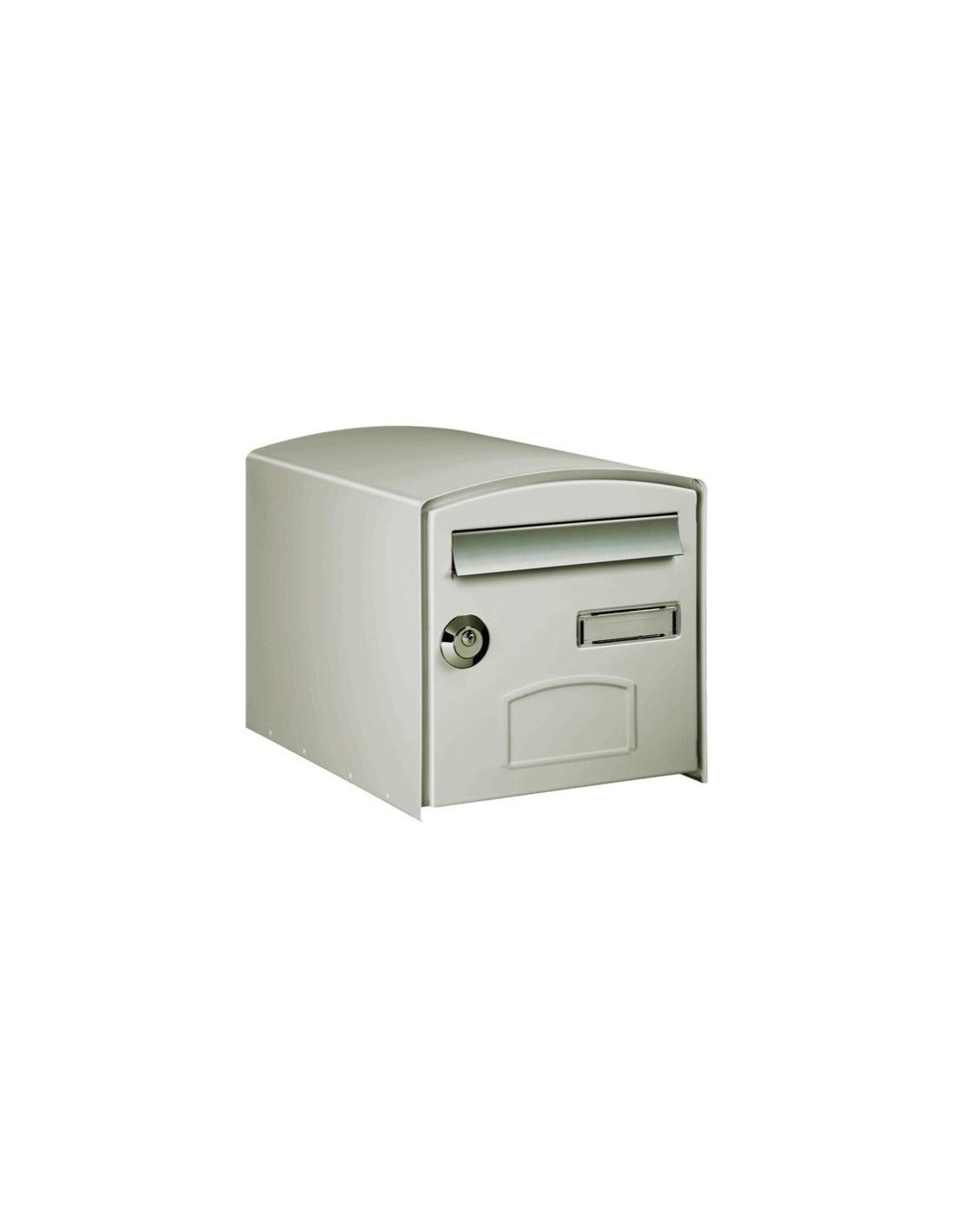 Boîte aux lettres normalisée 2 portes extérieur DECAYEUX acier gris satiné
