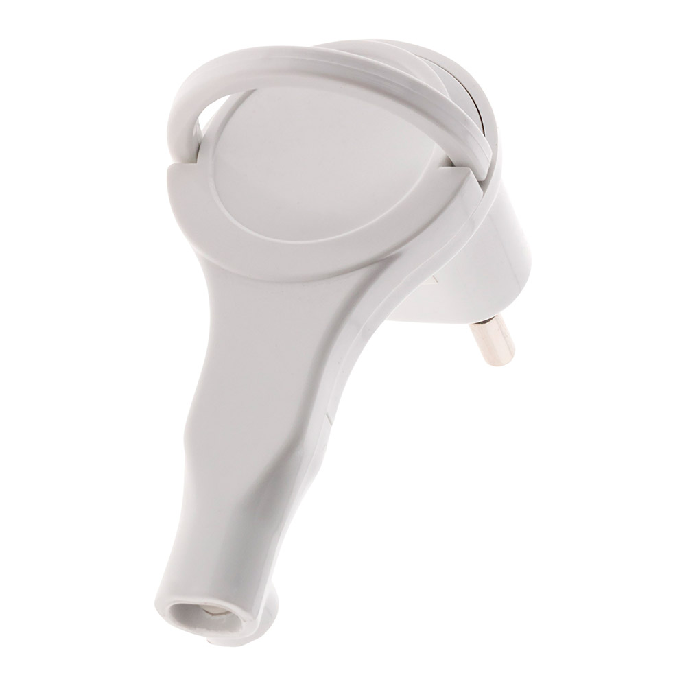Fiche mâle 2P 6A extraplate Blanc - Zenitech
