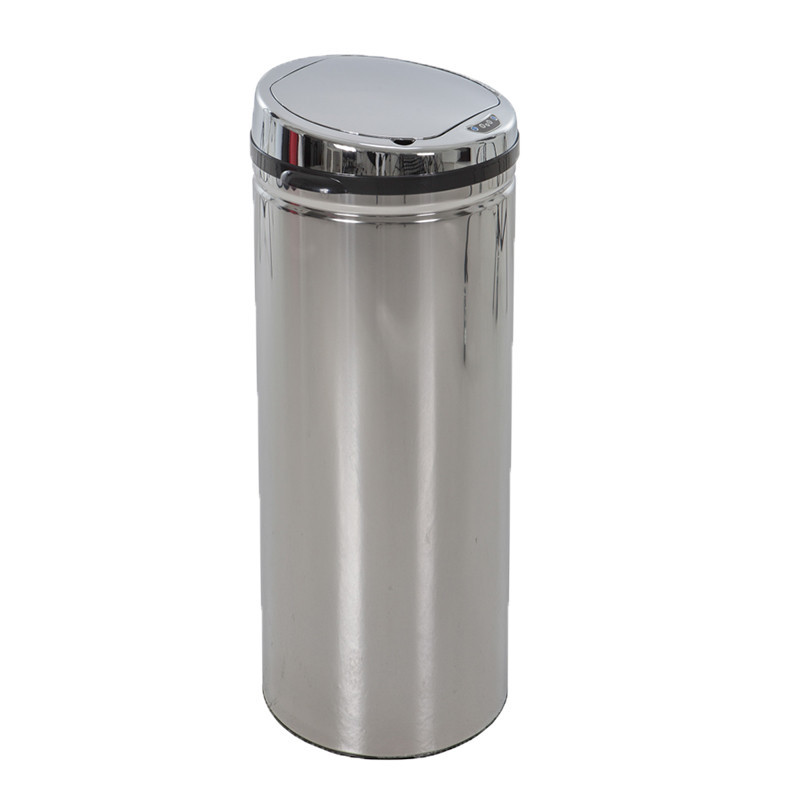 Poubelle automatique en acier chromé 42 L Selekta Hailo