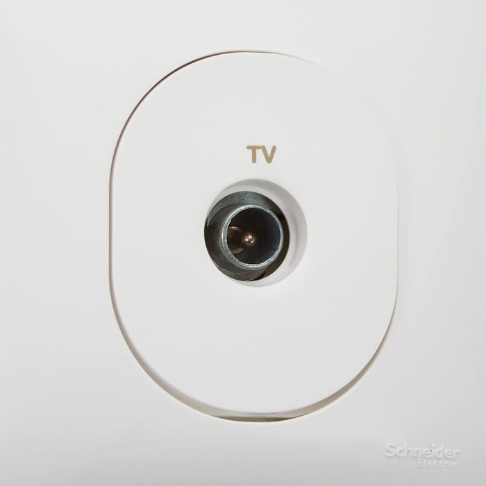 Ovalis - Prise TV - Blanc 1