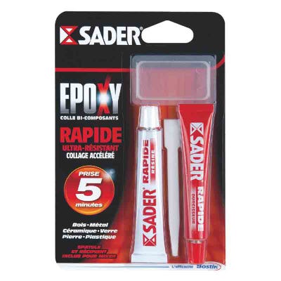 Colle bi-composante Epoxy rapide 2x15ml - SADER - 30621065 3