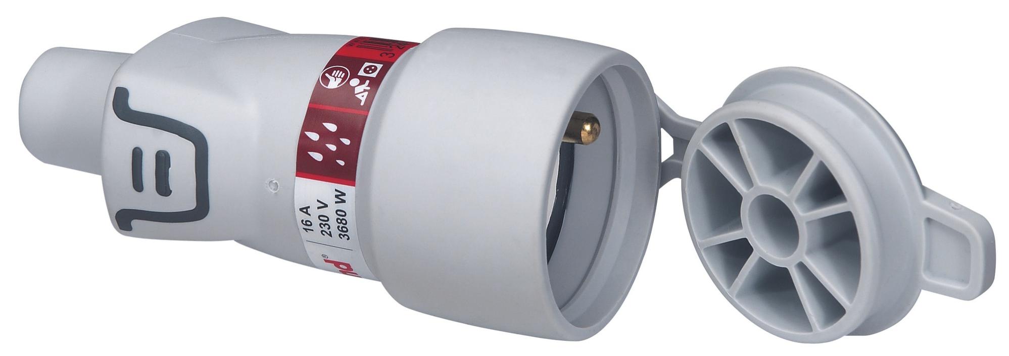 Fiche caoutchouc Plexo 2P+T 16 A Legrand - Femelle