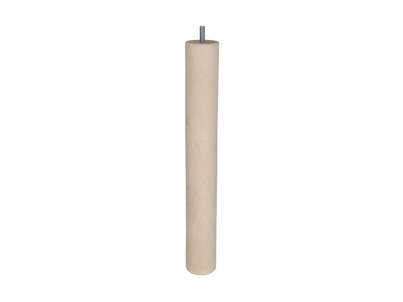 Pied De Table Basse Cylindrique Fixe Hêtre Brut Blanc/Beige, 36 Cm