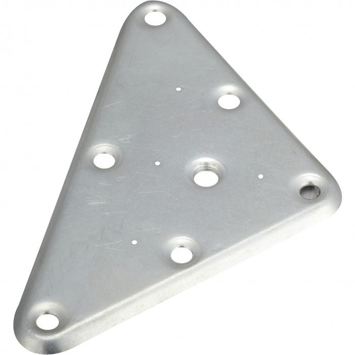 Plaque de montage triangulaire métal à visser, H.140 x l.80 mm 0