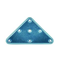 Plaque de montage triangulaire métal à visser, H.140 x l.80 mm 1