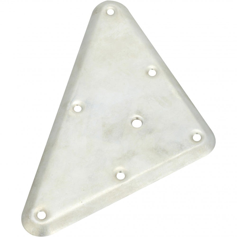 Plaque de montage triangulaire métal à visser, H.221 x l.126 mm 0