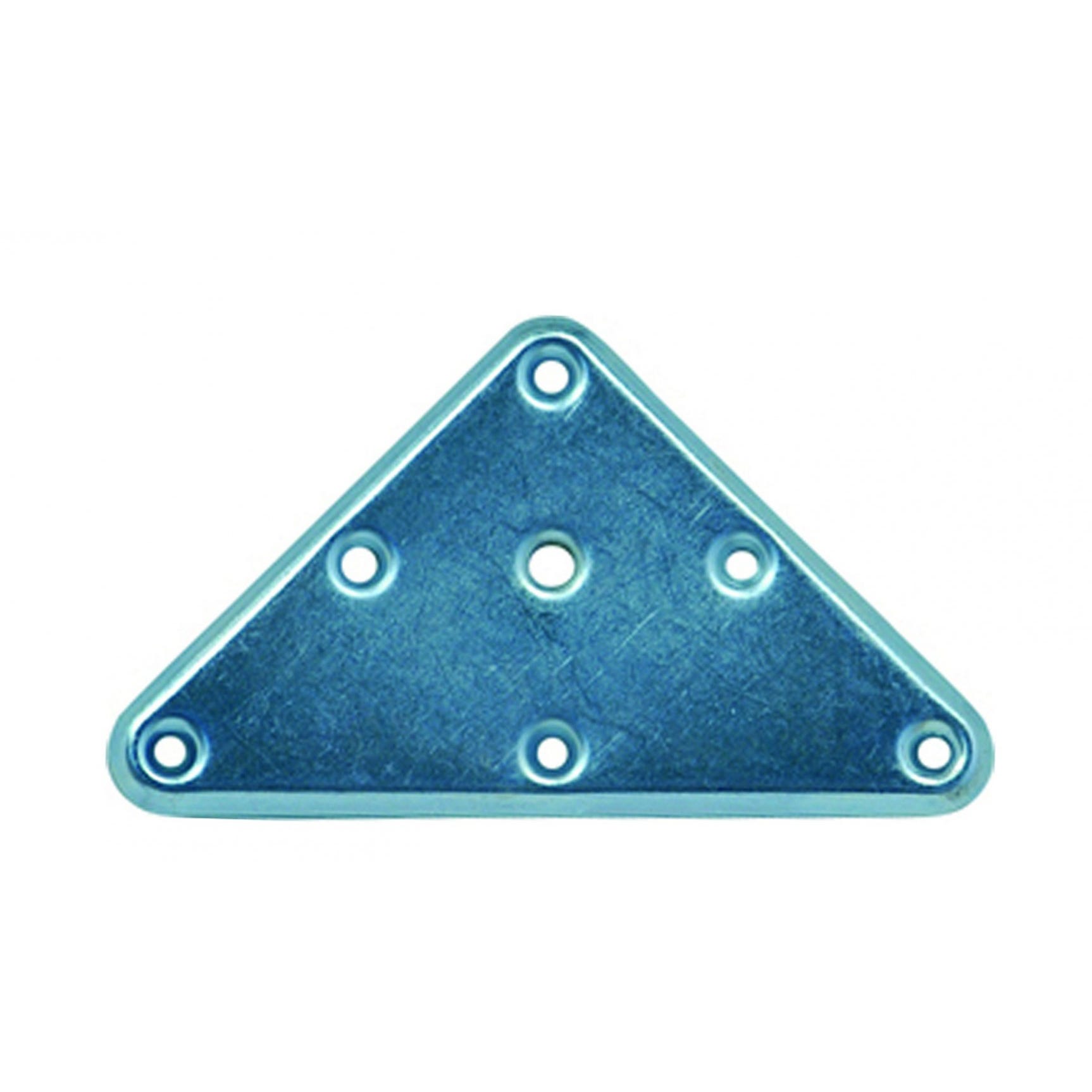 Plaque de montage triangulaire métal à visser, H.221 x l.126 mm 1