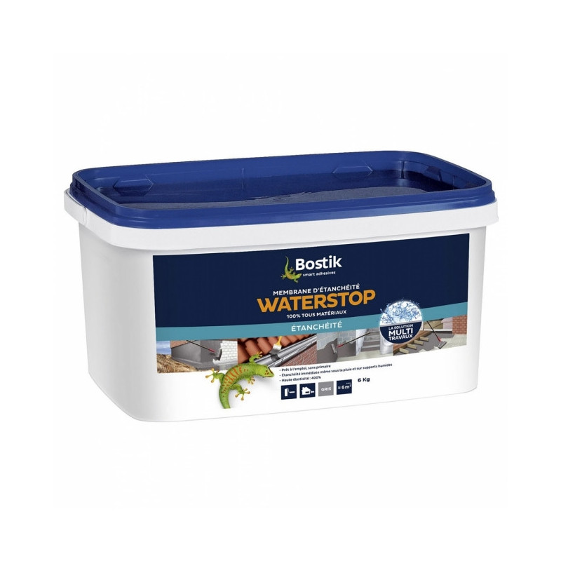 Revêtement d'étanchéité WaterStop gris 6kg BOSTIK