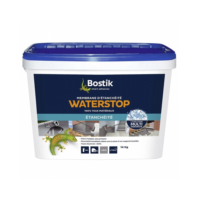 Revêtement d'étanchéité WaterStop gris 14kg BOSTIK