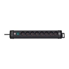 Brennenstuhl Multiprise Premium-Plus Noire - 8 prises - avec 3m de cable - Fabrication Francaise 0