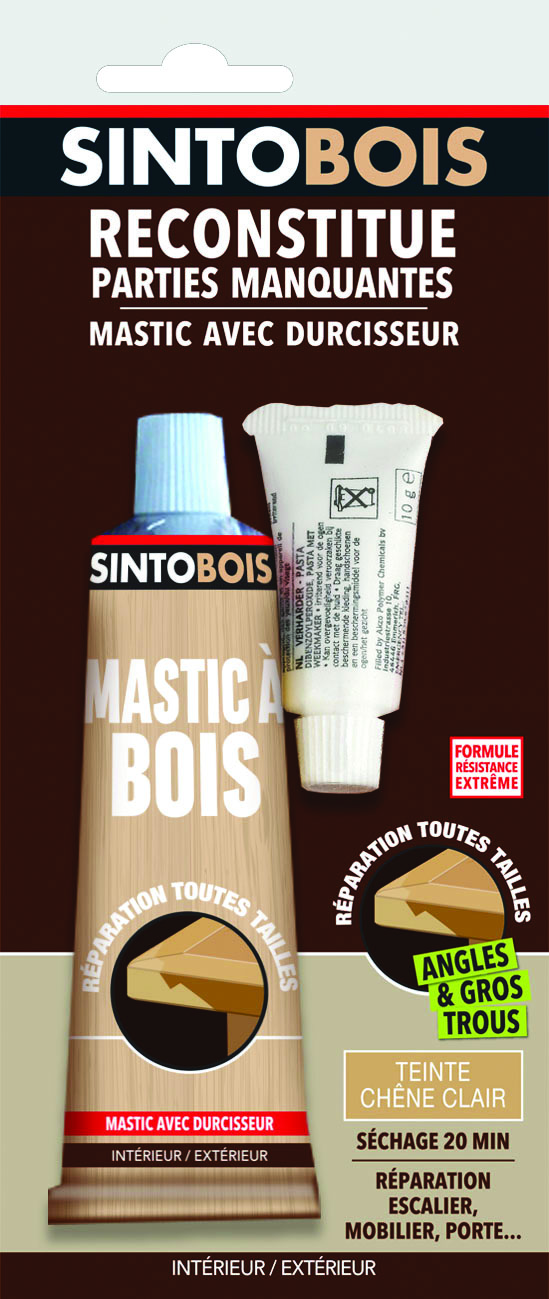 Mastic à bois SINTO, chêne clair, 0.66 L