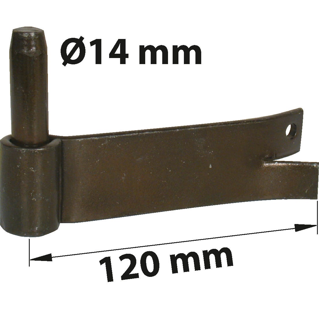 Gond acier prépeint, H.70x Diam.14 mm 1
