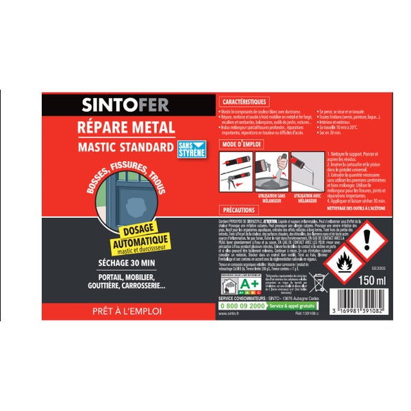 Répare métal prêt à l’emploie 150ml - SINTO - 139108 1