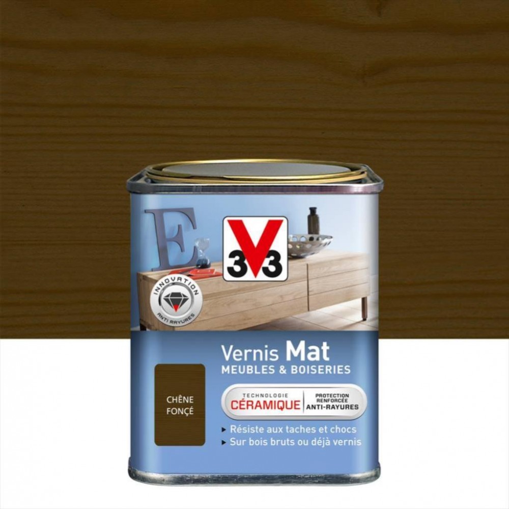 Vernis meuble et objet V33, chêne foncé mat, 0.25l