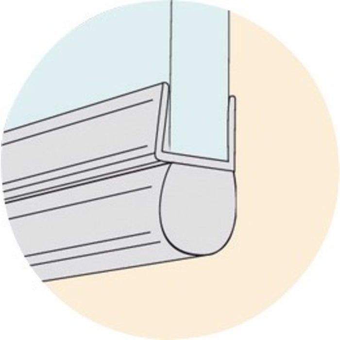 Joint tubulaire pour bas de porte de douche ou côté de porte de douche 5 à 8mm - 1 mètre 1