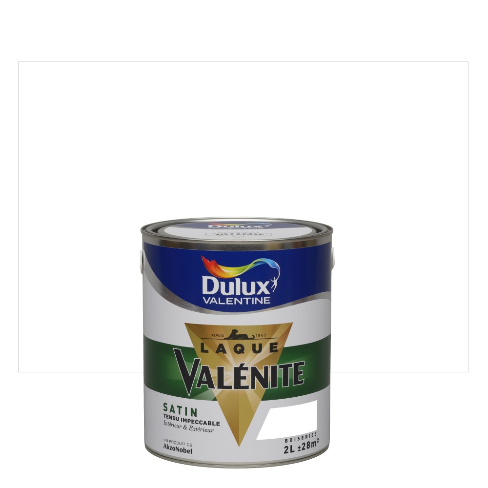 Peinture laque boiserie Valénite blanc satiné 2 L - DULUX VALENTINE