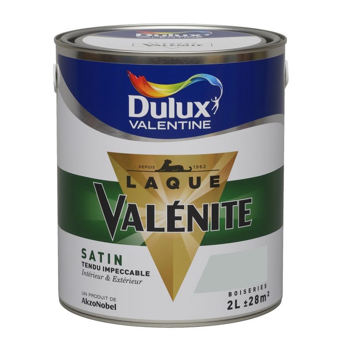 Peinture laque boiserie Valénite gris alpaga satiné 2 L - DULUX VALENTINE 2